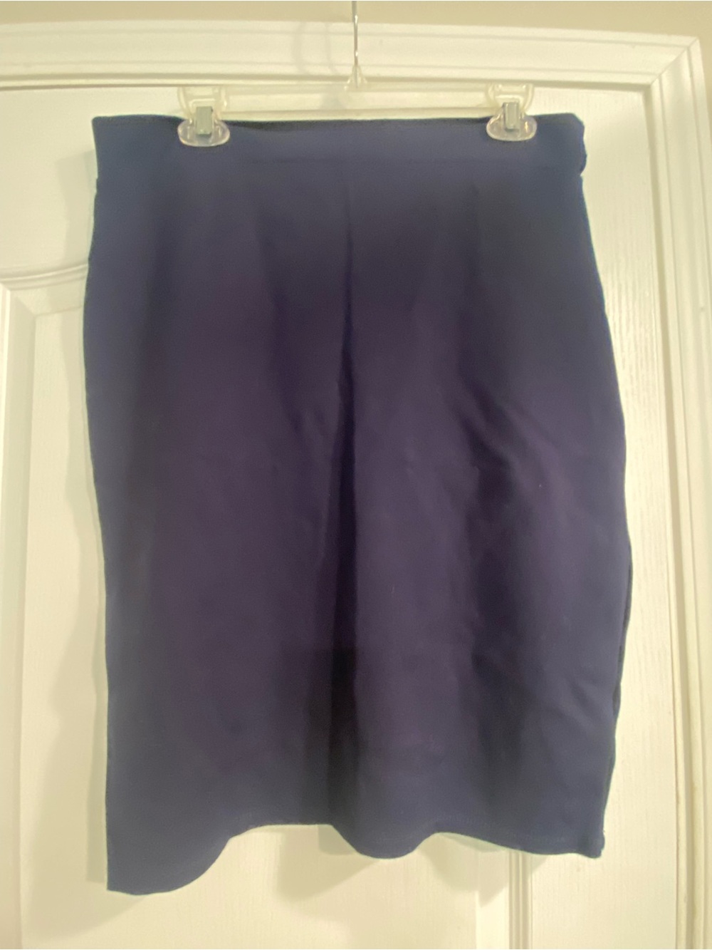 Classic Navy Midi Pencil Skirt
